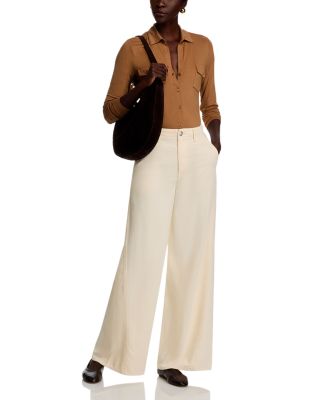 Point Collar Button Front Shirt