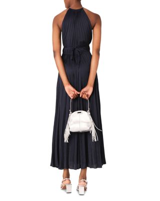 Pleated Satin Maxi Dress - Exclusive