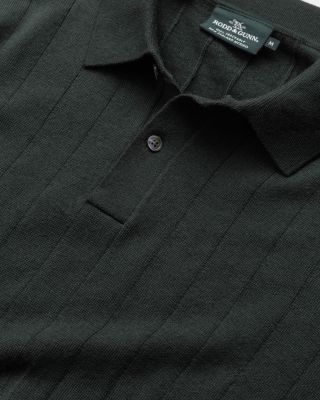 Murdoch Textured Wool Polo Sweater