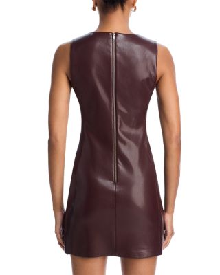 Lena Faux Leather Mini Dres