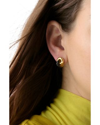 Interlock Tortoiseshell Look Stud Earrings