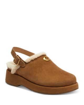 Women's Sculpted C Suede Platform Clogs