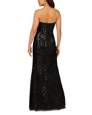 Beaded Strapless Dress