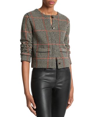 Wool &amp; Cashmere Crewneck Cardigan Sweater