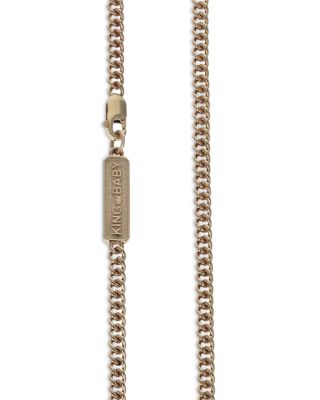 Fine Curb Link Necklace in 10K Yellow Gold