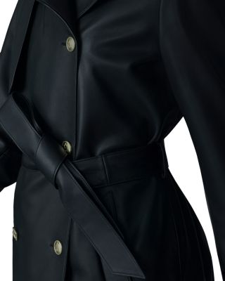 Gael-V Maxi Leather Trench Coat