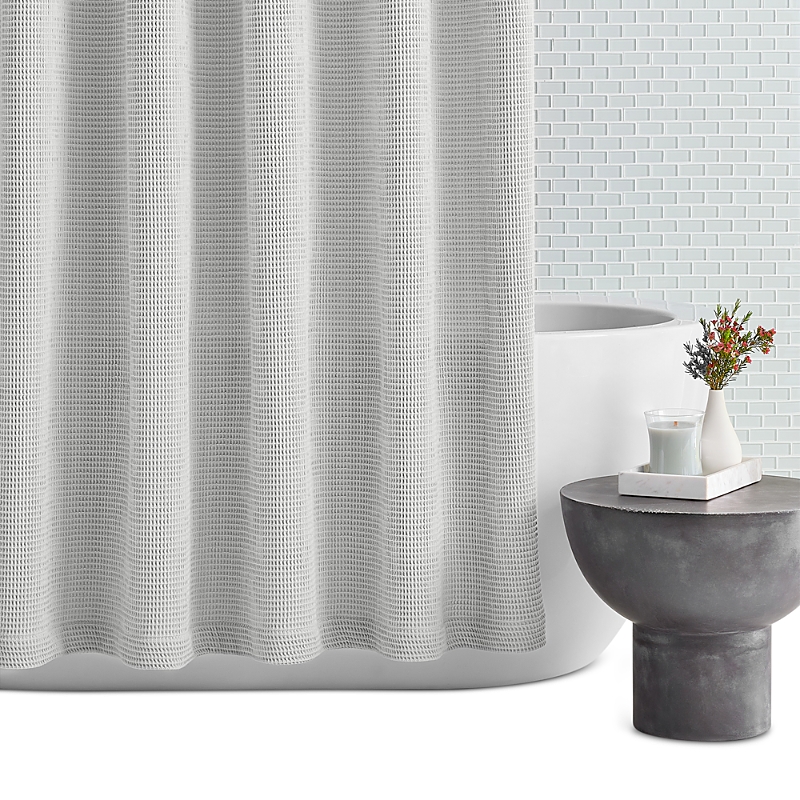 Hudson Park Collection Waffle Shower Curtain - Exclusive In White