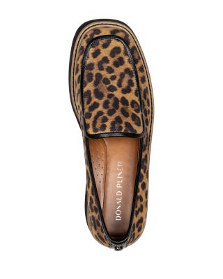 Women's Peggi Leopard Print Suede Wedge Loafers