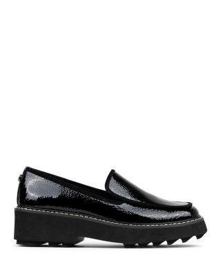 Women&#39;s Peggi Black Leather Wedge Loafers