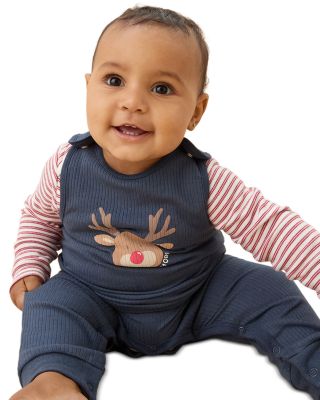 Unisex Ribbed Reindeer Romper and Bodysuit - Baby