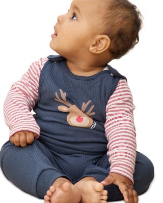 Unisex Ribbed Reindeer Romper and Bodysuit - Baby
