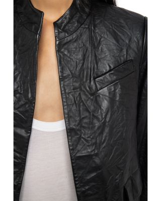 Veryn Cuir Froisse Leather Jacket