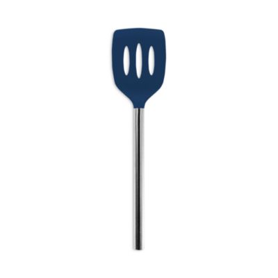 Silicone Stainless Steel Handle Slotted Turner