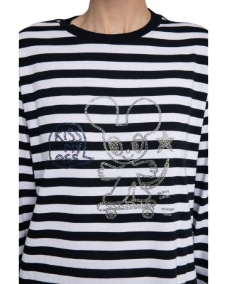 Edwini ML Happy Mouse Rhinestone Tee