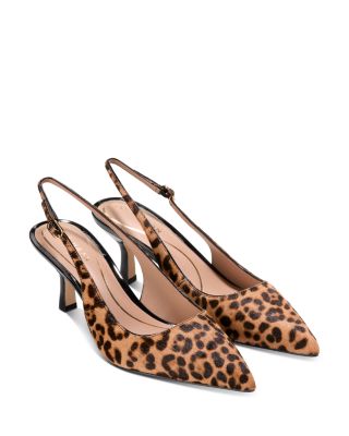 Women&#39;s Hansell Animal Print Calf Hair Slingback Pumps