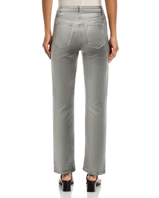 Le Sleek Straight Jeans in Oyster Velvet