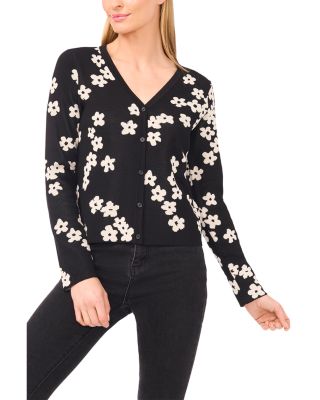 Flower Jacquard Cardigan