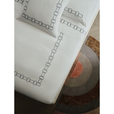 Bold Bicolor Embroidery Sheet Set, King