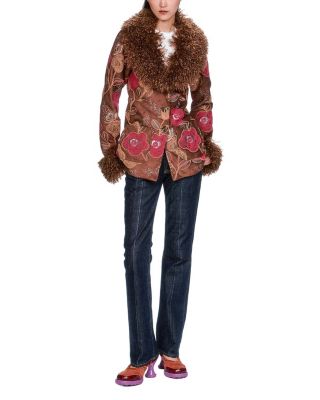 Poiret Faux Fur Trim Jacket