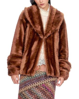 Faux Mink Swing Coat