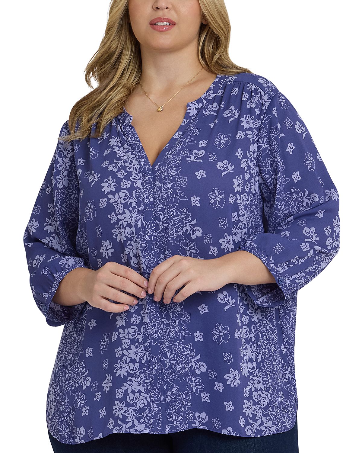 Nydj Plus Pintuck Blouse