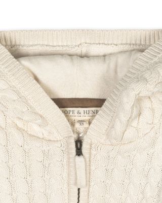 Boys&#39; Organic Long Sleeve Full Zip Hooded Sweater with Elbow Patches - Little Kid, Big Kid