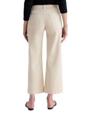 Saige Wide Leg Crop Corduroy Jeans in Opal Stone