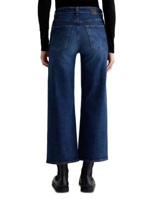 Saige Mid Rise Cropped Wide Leg Jeans in Veiled