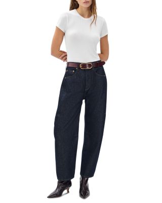 Charlie High Rise Cropped Barrel Jeans in Twtri