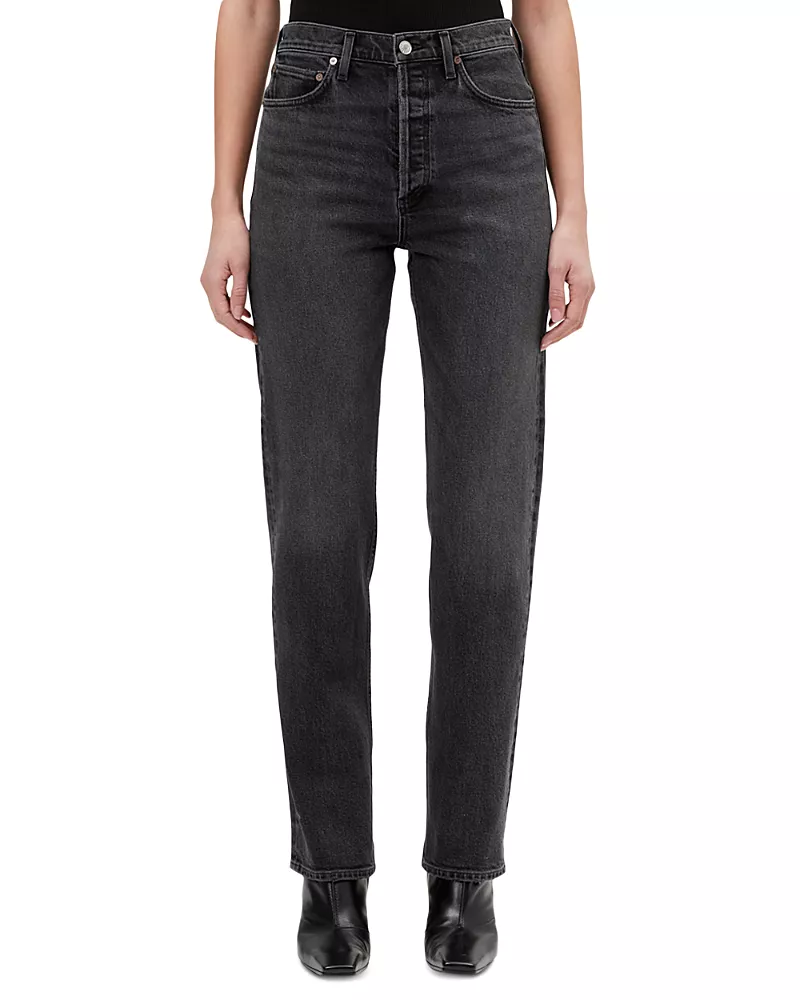 Agolde 90's Pinch Waist High Rise Straight Jeans in Radius