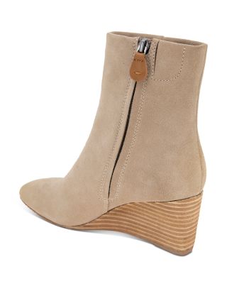 Women's Nash Brown Suede Wedge Booties