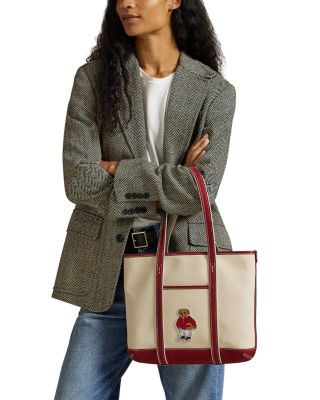 Polo Bear Canvas Small Shopper Tote