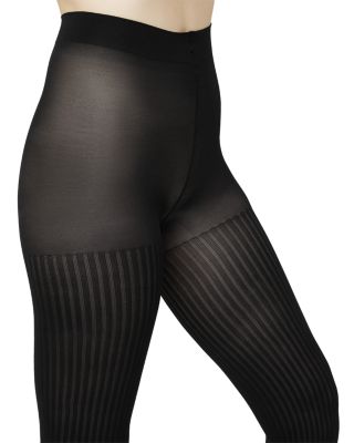 Opaque Control Top Sheer Rib Tights