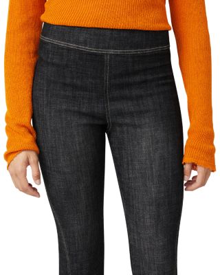 Crosshatch High Rise Bootcut Jeans in Black