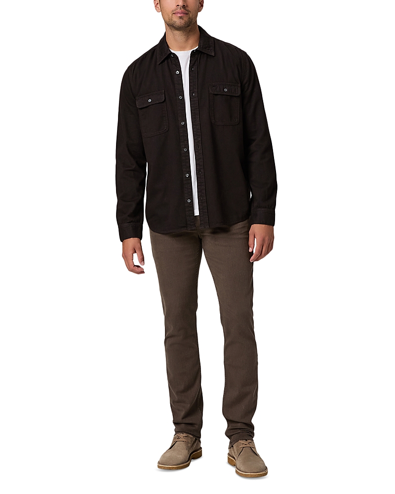 Paige Lennox Slim Jeans In Vintage Deep Oak In Black