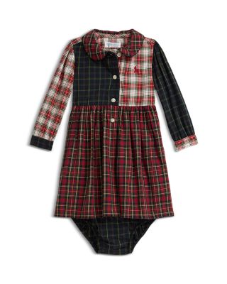 Girls' Plaid Cotton Poplin Shirtdress & Bloomer - Baby