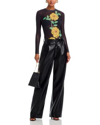 Placed Floral Mesh Top - Exclusive