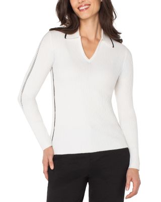 V Neck Collared Sweater