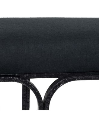 Bryn Linen Bench in Black