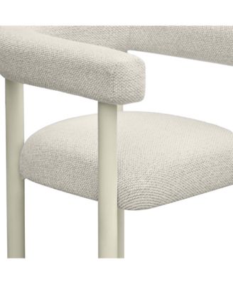  Jackie Outdoor Textured Dining Chair in Cream