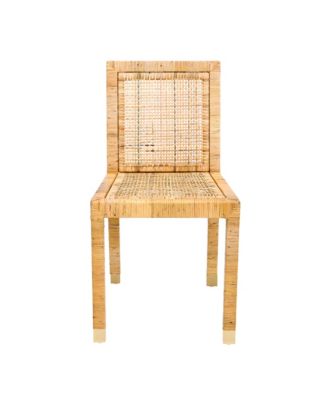  Amara Rattan Performance Fabric Dining Chair in Natural
