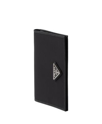 Re-Nylon and Saffiano Leather Passport Holder