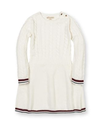Girls' Organic Long Sleeve Schoolgirl Cable Sweater Dress - Baby, Little Kid, Big Kid