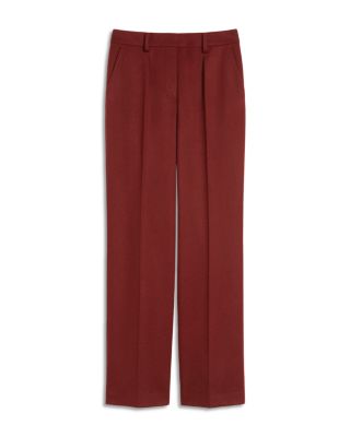Straight Leg Wool Pants 