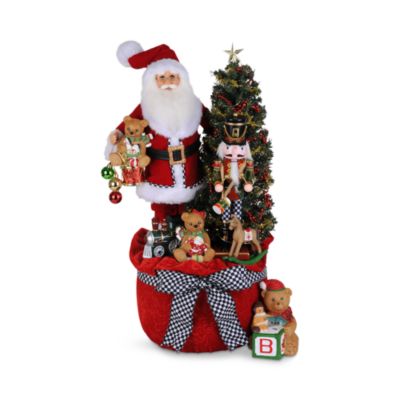 Light Up Merry Beary Christmas Santa Figurine   