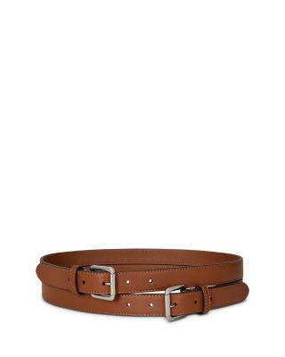 Double Buckle Stacked Wide Belt