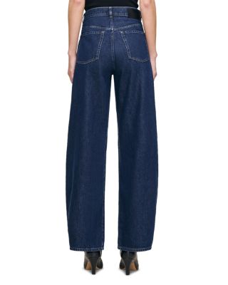 Taylor Relaxed High Rise Barrel Jeans in Lake House