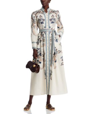 Mandarin Collar Maxi Dress