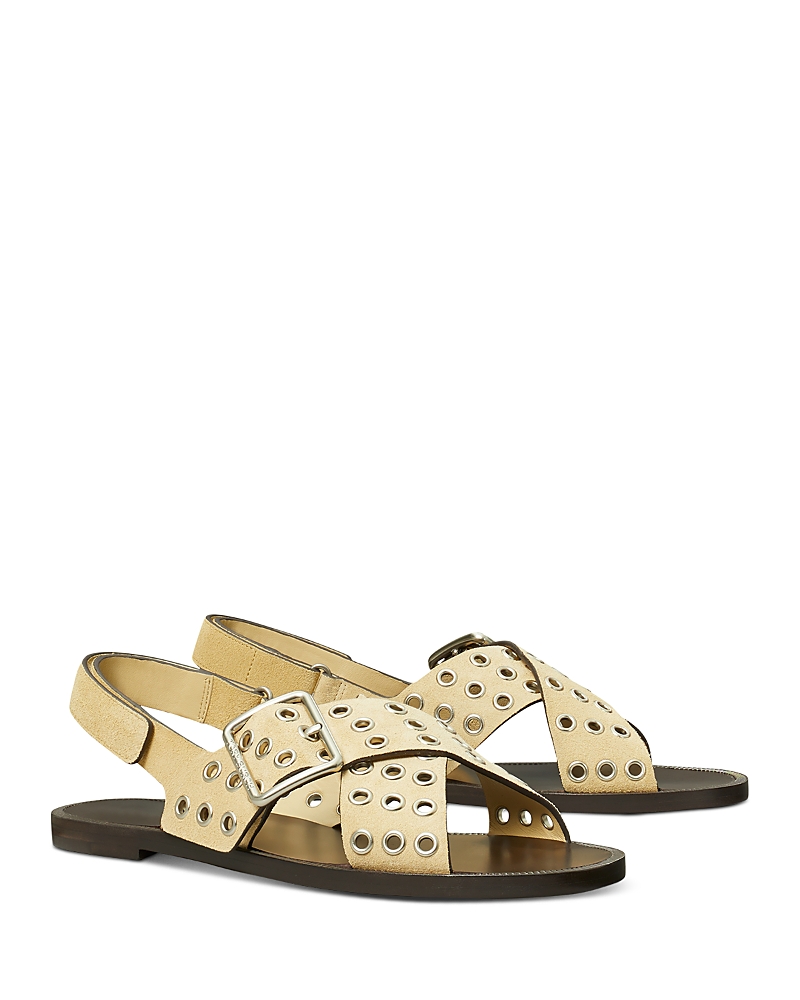 Tory Burch Cross Band Slingback Sandal In Brown