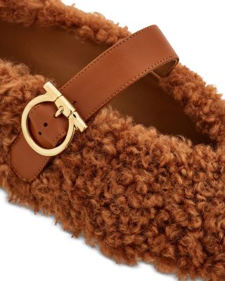 Women's Shearling Mary Jane Flats